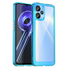 Carcasa Bumper Funda Silicona Transparente J01S para Realme 10 5G Azul Cielo