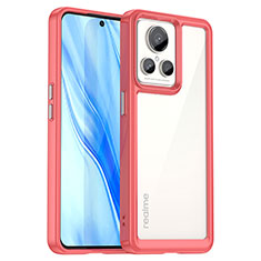 Carcasa Bumper Funda Silicona Transparente J01S para Realme GT2 Master Explorer Rojo