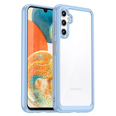 Carcasa Bumper Funda Silicona Transparente J01S para Samsung Galaxy A14 4G Azul