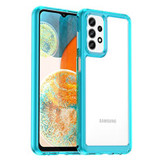 Carcasa Bumper Funda Silicona Transparente J01S para Samsung Galaxy A23 4G Cian