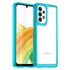 Carcasa Bumper Funda Silicona Transparente J01S para Samsung Galaxy A33 5G Cian