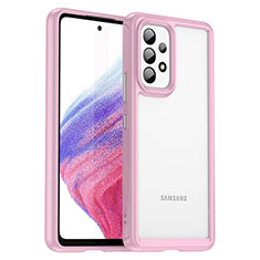 Carcasa Bumper Funda Silicona Transparente J01S para Samsung Galaxy A53 5G Rosa