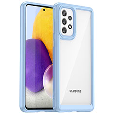 Carcasa Bumper Funda Silicona Transparente J01S para Samsung Galaxy A73 5G Azul