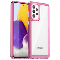 Carcasa Bumper Funda Silicona Transparente J01S para Samsung Galaxy A73 5G Oro Rosa