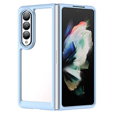 Carcasa Bumper Funda Silicona Transparente J01S para Samsung Galaxy Z Fold3 5G Azul