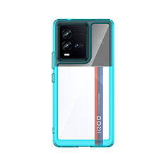 Carcasa Bumper Funda Silicona Transparente J01S para Vivo iQOO 9T 5G Azul