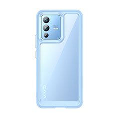 Carcasa Bumper Funda Silicona Transparente J01S para Vivo V23 5G Azul Cielo