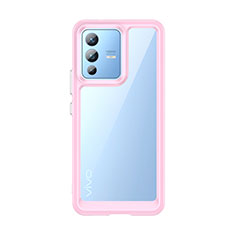 Carcasa Bumper Funda Silicona Transparente J01S para Vivo V23 5G Rosa