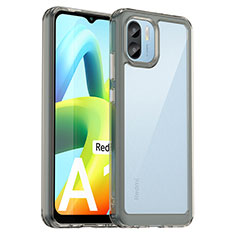 Carcasa Bumper Funda Silicona Transparente J01S para Xiaomi Poco C51 Gris Oscuro