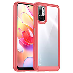 Carcasa Bumper Funda Silicona Transparente J01S para Xiaomi POCO M3 Pro 5G Rojo