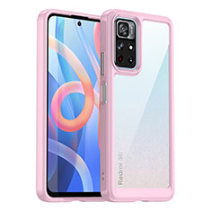 Carcasa Bumper Funda Silicona Transparente J01S para Xiaomi Poco M4 Pro 5G Rosa