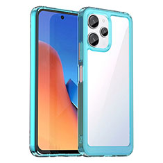 Carcasa Bumper Funda Silicona Transparente J01S para Xiaomi Poco M6 Pro 5G Cian