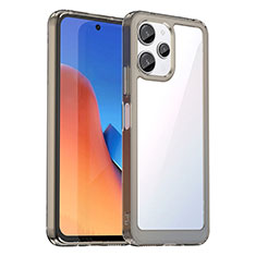 Carcasa Bumper Funda Silicona Transparente J01S para Xiaomi Poco M6 Pro 5G Gris