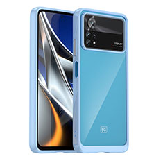 Carcasa Bumper Funda Silicona Transparente J01S para Xiaomi Poco X4 Pro 5G Azul Cielo