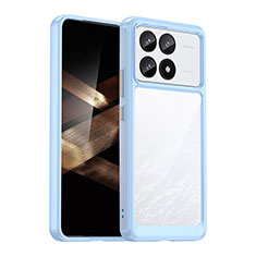 Carcasa Bumper Funda Silicona Transparente J01S para Xiaomi Redmi K70 5G Azul