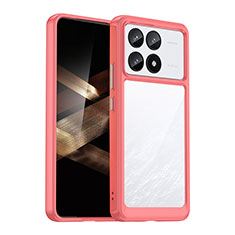 Carcasa Bumper Funda Silicona Transparente J01S para Xiaomi Redmi K70 5G Rojo