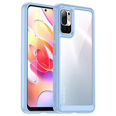 Carcasa Bumper Funda Silicona Transparente J01S para Xiaomi Redmi Note 10 5G Azul