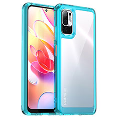 Carcasa Bumper Funda Silicona Transparente J01S para Xiaomi Redmi Note 10 5G Cian