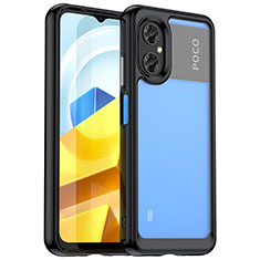 Carcasa Bumper Funda Silicona Transparente J01S para Xiaomi Redmi Note 11R 5G Negro