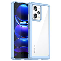 Carcasa Bumper Funda Silicona Transparente J01S para Xiaomi Redmi Note 12 Explorer Azul