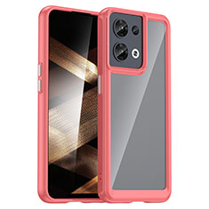 Carcasa Bumper Funda Silicona Transparente J01S para Xiaomi Redmi Note 13 Pro 5G Rojo