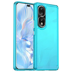 Carcasa Bumper Funda Silicona Transparente J02S para Huawei Honor 80 Pro Flat 5G Azul