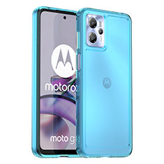 Carcasa Bumper Funda Silicona Transparente J02S para Motorola Moto G13 Azul