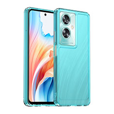 Carcasa Bumper Funda Silicona Transparente J02S para Oppo A2 5G Azul