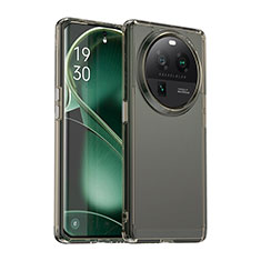 Carcasa Bumper Funda Silicona Transparente J02S para Oppo Find X6 Pro 5G Gris