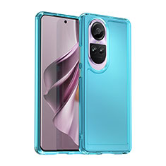 Carcasa Bumper Funda Silicona Transparente J02S para Oppo Reno10 5G Azul