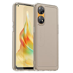 Carcasa Bumper Funda Silicona Transparente J02S para Oppo Reno8 T 4G Gris