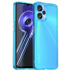 Carcasa Bumper Funda Silicona Transparente J02S para Realme 10T 5G Azul