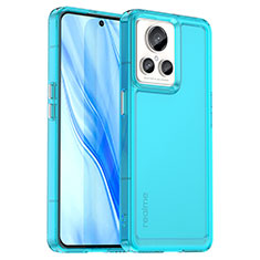 Carcasa Bumper Funda Silicona Transparente J02S para Realme GT2 Master Explorer Azul