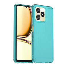 Carcasa Bumper Funda Silicona Transparente J02S para Realme Narzo N53 Azul