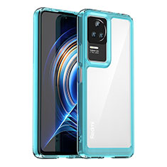 Carcasa Bumper Funda Silicona Transparente J02S para Xiaomi Redmi K50 5G Azul Cielo