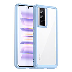 Carcasa Bumper Funda Silicona Transparente J02S para Xiaomi Redmi K60 Pro 5G Azul