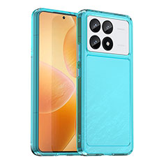 Carcasa Bumper Funda Silicona Transparente J02S para Xiaomi Redmi K70 5G Azul