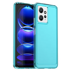 Carcasa Bumper Funda Silicona Transparente J02S para Xiaomi Redmi Note 12 4G Azul