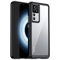 Carcasa Bumper Funda Silicona Transparente J04S para Xiaomi Redmi K50 Ultra 5G Negro