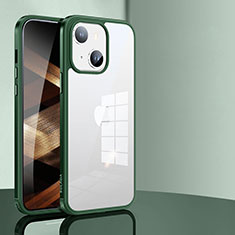 Carcasa Bumper Funda Silicona Transparente LD1 para Apple iPhone 15 Verde