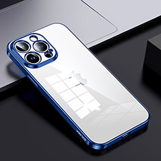 Carcasa Bumper Funda Silicona Transparente LD2 para Apple iPhone 13 Pro Azul
