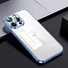 Carcasa Bumper Funda Silicona Transparente LD2 para Apple iPhone 13 Pro Azul Cielo