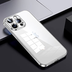 Carcasa Bumper Funda Silicona Transparente LD2 para Apple iPhone 13 Pro Max Plata