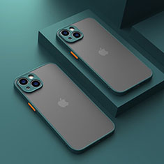 Carcasa Bumper Funda Silicona Transparente LS1 para Apple iPhone 14 Verde Noche