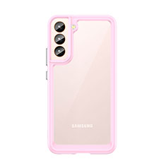 Carcasa Bumper Funda Silicona Transparente M03 para Samsung Galaxy S22 Plus 5G Rosa