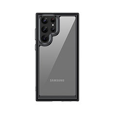Carcasa Bumper Funda Silicona Transparente M03 para Samsung Galaxy S22 Ultra 5G Negro