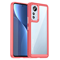 Carcasa Bumper Funda Silicona Transparente M06 para Xiaomi Mi 12S Pro 5G Rojo