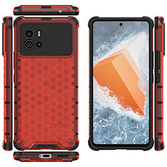 Carcasa Bumper Funda Silicona Transparente M07 para Vivo iQOO 9 Pro 5G Rojo