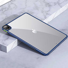 Carcasa Bumper Funda Silicona Transparente para Apple iPad Pro 12.9 (2020) Azul