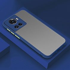 Carcasa Bumper Funda Silicona Transparente para OnePlus 10R 5G Azul